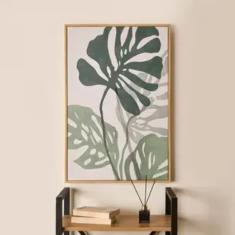 Evidea Deco Green Culture Kanvas Tablo - Beyaz / Yeşil - 90x60 cm