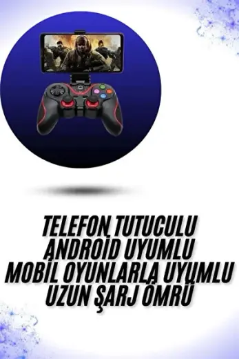 Mey İthalat® Yeni Nesil X3 Gamepad Android Uyumlu Telefon Tutucu Özellikli Joystick