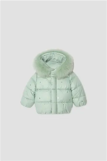 B&G Kız Bebek Kapüşonlu Mont
