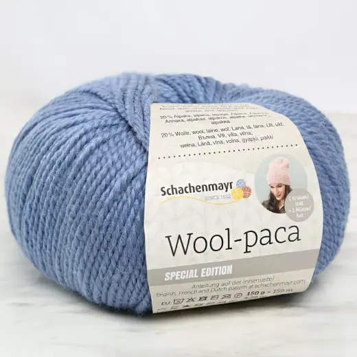 Schachenmayr Wool­-paca Mavi 150 gr El Örgü İpi - 00052