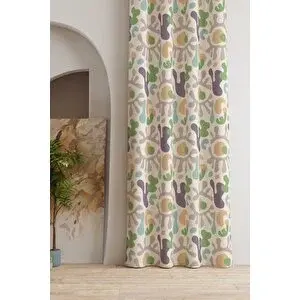 Ays Home Pastel Renk Soyut Fon Perde