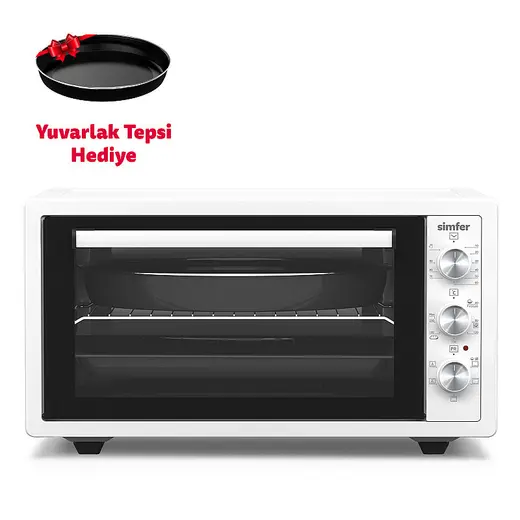 Simfer 4502 Beyaz 45 LT Turbo Fan Mini / Midi Fırın - 6 Fonksiyon,Yoğurt Yapma, Buz Çözme & İç Aydınlatma