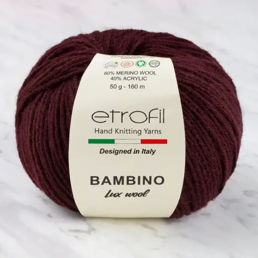Etrofil Bambino Lux Wool Bordo El Örgü İpliği - 70317