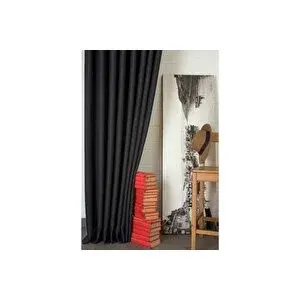 Vivense Massarelli̇ Keten Orta Sik Pi̇le Fon Perde, Antrasi̇t, 90x260