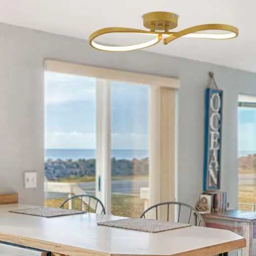 Apliqa Vetto Gold 38 Watt Plafonyer 3 Renkli Ledli Modern Mutfak Banyo Led Salon Sarkıt Avize