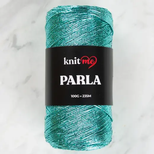 Knitme Parla Nil Yeşili Simli Örgü İpi