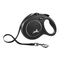 Flexi New Classic Otomatik İp Köpek Gezdirme Kayışı 8m [L] (Siyah)