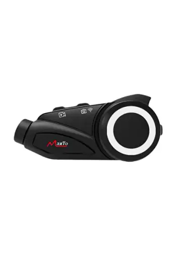Maxto M3 1080P Kameralı Motosiklet Bluetooth Intercom Kulaklık (6 Kişi Destekli)