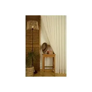 Vivense Fantezi̇ Bukle Pi̇lesi̇z Tül Perde, Naturel, 400x260