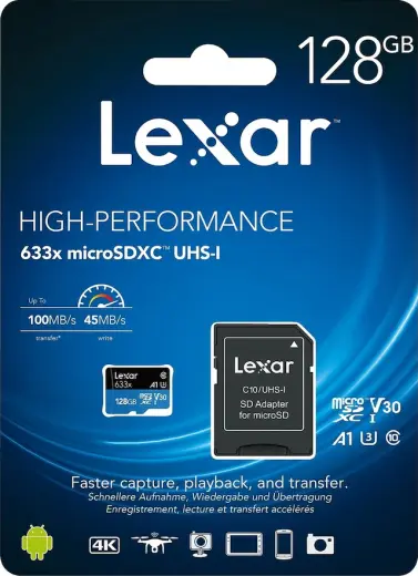 Lexar 128Gb Mıcro Sdxc Uhs-I 633X 100Mb/S