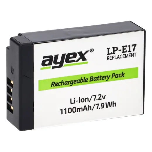 Ayex Lp-e17 Batarya, Canon Eos Rp, R100, R50, R8, 77d, 750d, 760d, 800d, 850d, M3, M5, M6 Mark Iı İle Uyumlu