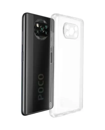 Poco X3 Pro 3D Kılıf Şeffaf Silikon Kamera Korumalı