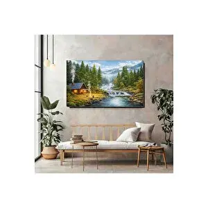 Mgi Design Dağ Orman Manzaralı Kanvas Tablo | Modern Duvar Dekoru | Salon, Yatak Odası Ve Ofis İçin | Sanatsal Ev Dekorasyonu 70x100 cm