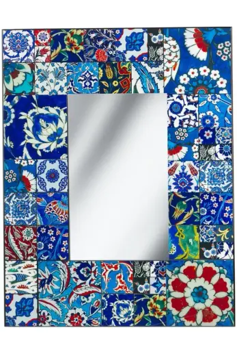İznik Çini Karolu Ayna 77x60 Cm