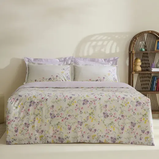 Karaca Home Eliana %100 Pamuk Çift Kişilik Nevresim Takımı Lila