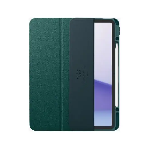 Spigen iPad Air 13" (M4 2026 / M3 2025 / M2 2024) ile Uyumlu Kılıf Urban Fit Örgü Kumaş Koyu Yeşil Kapak - ACS07672 (Spigen TR Garantili)