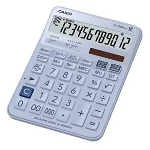 Nusrat Bilişim Casio Dj-120d Plus Açık Mavi İşlem Kontrollü 12 Hane Masa Üstü Hesap Makinesi