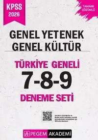 2026 KPSS Genel Yetenek Genel Kültür Tamamı Çözümlü Türkiye Geneli 7-8-9 (3'lü Deneme Seti)