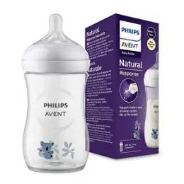 Doğal Tepkili Koala Desenli PP Biberon 260ml, 3-6 Ay, SCY903/67 2