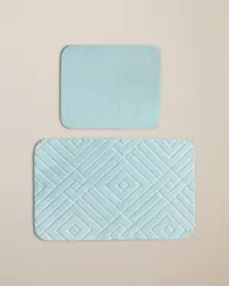 Twillow Kaydırmaz Taban Banyo Paspası Seti Su Yeşili 2