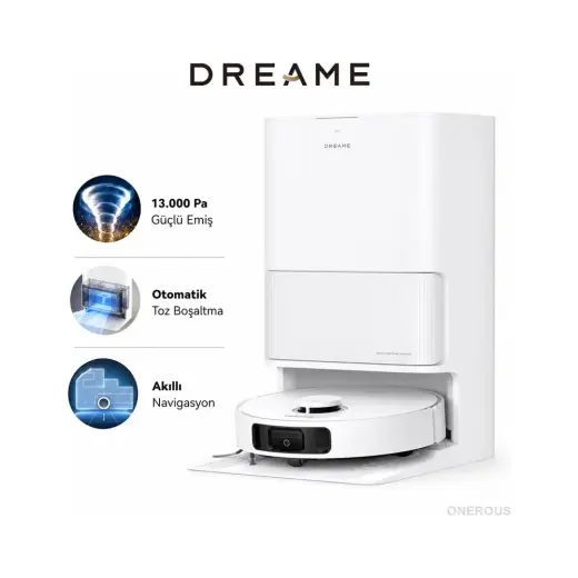 Dreame 13.000 Pa Vormax™ Emiş Gücü Premium Robot Süpürge, Çift Döner Paspaslı Kendini Temizleyen Yeni Nesil Teknoloji