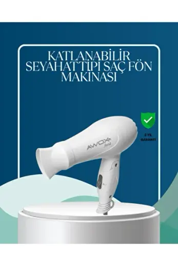 KRM Seyahat Uyumlu Saç Kurutma Makinesi Hafif ve Kompakt KRM