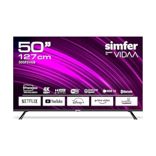Simfer 50SFSV6B 50" 127 Ekran FHD Vidaa Smart LED TV