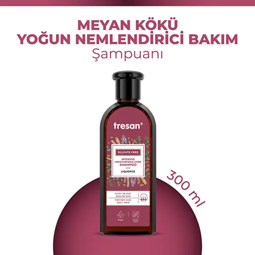 Tresan Meyan Kökü Yoğun Nemlendirici Sülfatsız Bakım Şampuanı 300 ml