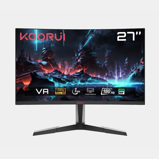 Koorui 27 27E6CA 180Hz 1ms VA FHD (HDMI, Displayport) Curved Gaming Monitör