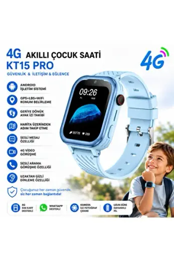 4G Sim Kartlı Kt15 Pro Görüntülü Konuşma Btk Kayılı Gps/Wifi/Lbs Özelliği Görüntülü Arama Whatsap