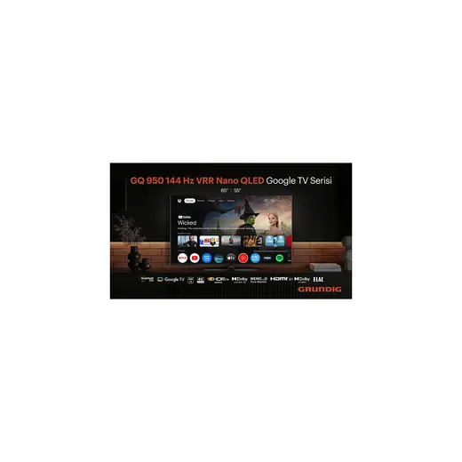 Grundig 65 GQ 950A 65'' 165 Ekran Uydu Alıcılı 4K Ultra HD Google Smart QLED TV