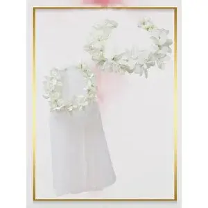 Parti Adresi Bride Duvaklı Taç Bekarlığa Veda Parti Tacı Beyaz Çiçekli