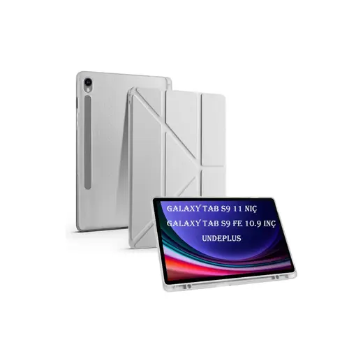 MobaxAksesuar Samsung Galaxy Tab S9 X710 X716 X718 Kılıf Kalem Bölmeli Trifolding Case