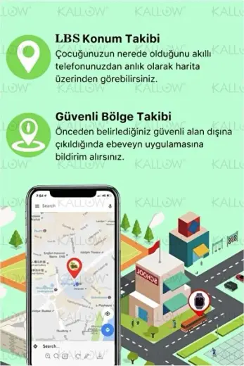 Sım Kartlı Sos Özellikli Konum Takipli Akıllı Çocuk Takip Saat-dalmaçyalı Siyah Q16 PLUS