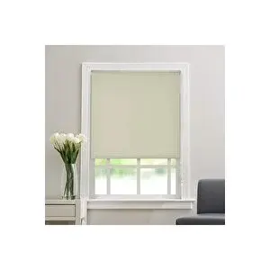Kidmex Ithal Bambu Krem Stor Perde Etek Dilimsiz 120x200 cm