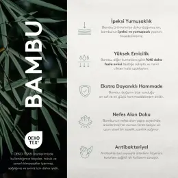 Solıd Bambu Unısex Bornoz Koyu Bej 9