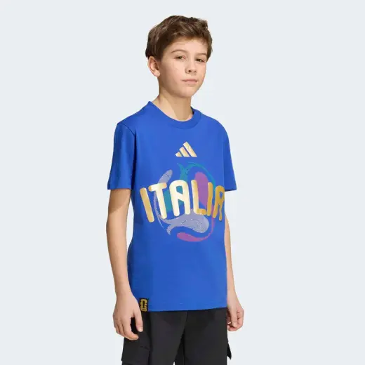 adidas İtalya26 Çocuk Mavi T-Shirt