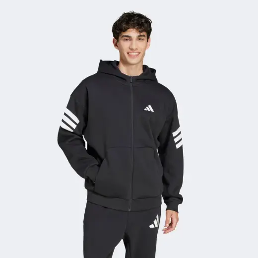 adidas Future Icon 3-Stripes Erkek Siyah Eşofman Üstü