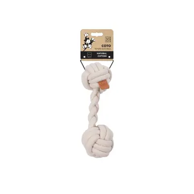 M-Pets İki Düğümlü Köpek Diş İpi 28x9cm (Beyaz)