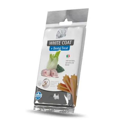 N&D White Levrek Spirulina ve Rezeneli Küçük Irk Yetişkin Köpek Ödül Maması 60gr (7'li)