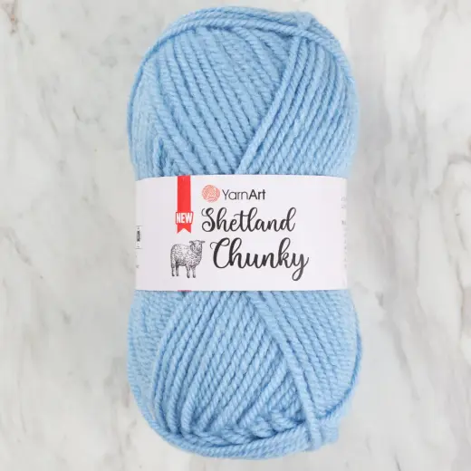 Yarnart Shetland Chunky Mavi El Örgü İpi - 636