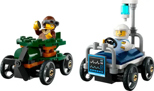 60459 LEGO® City Uçak, Hastane Yatağına Karşı Yarış Arabası Paketi