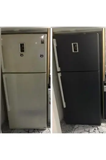 Mat Siyah Buzdolabı Kaplama Folyosu