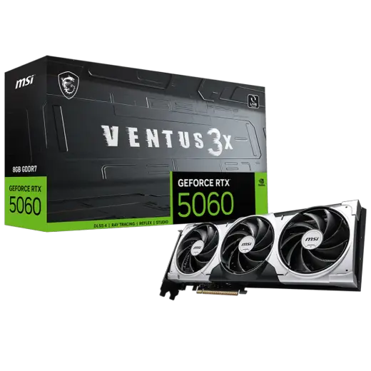 MSI GeForce RTX 5060 8G VENTUS 3X GDDR7 DLSS 4 128 Bit Ekran Kartı