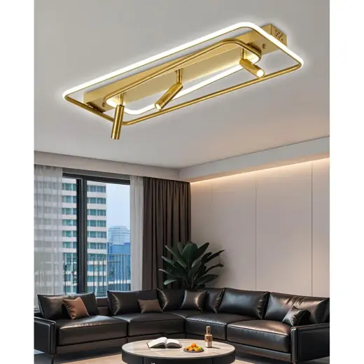 Apliqa Damon Sıralı Eskitme 80 Watt Spotlu 3 Renkli Led Plafonyer Avize
