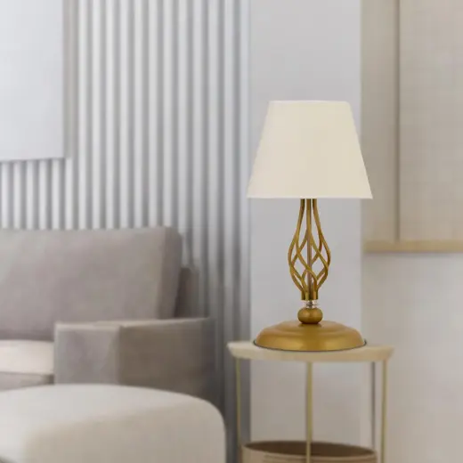 Apliqa Lupin Beyaz Şapkalı Gold Masa Lambası Modern Tasarım Salon-yatak Odası Abajur
