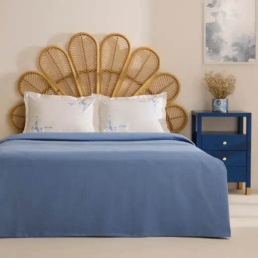 Karaca Home Ardelle Çift Kişilik %100 Pamuk Pike Takımı Mavi