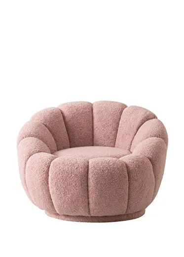 Potter Açık Pembe Teddy Döner Ayaklı Berjer