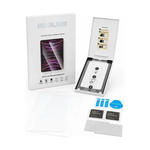 Five-E Samsung Galaxy Tab S10 Lite 10.9 Kolay Uygulama Aparatlı Temperli 2'li Cam Ekran Koruyucu (Kutulu) - 2 Adet X400 X406