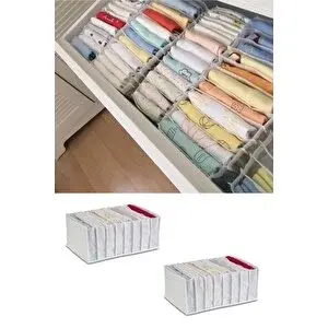 Serstil 2 Adet - Xlarge 8 Gözlü Çekmece Dolap Içi Düzenleyici Akardiyon Organizer 31 X 36 X 12